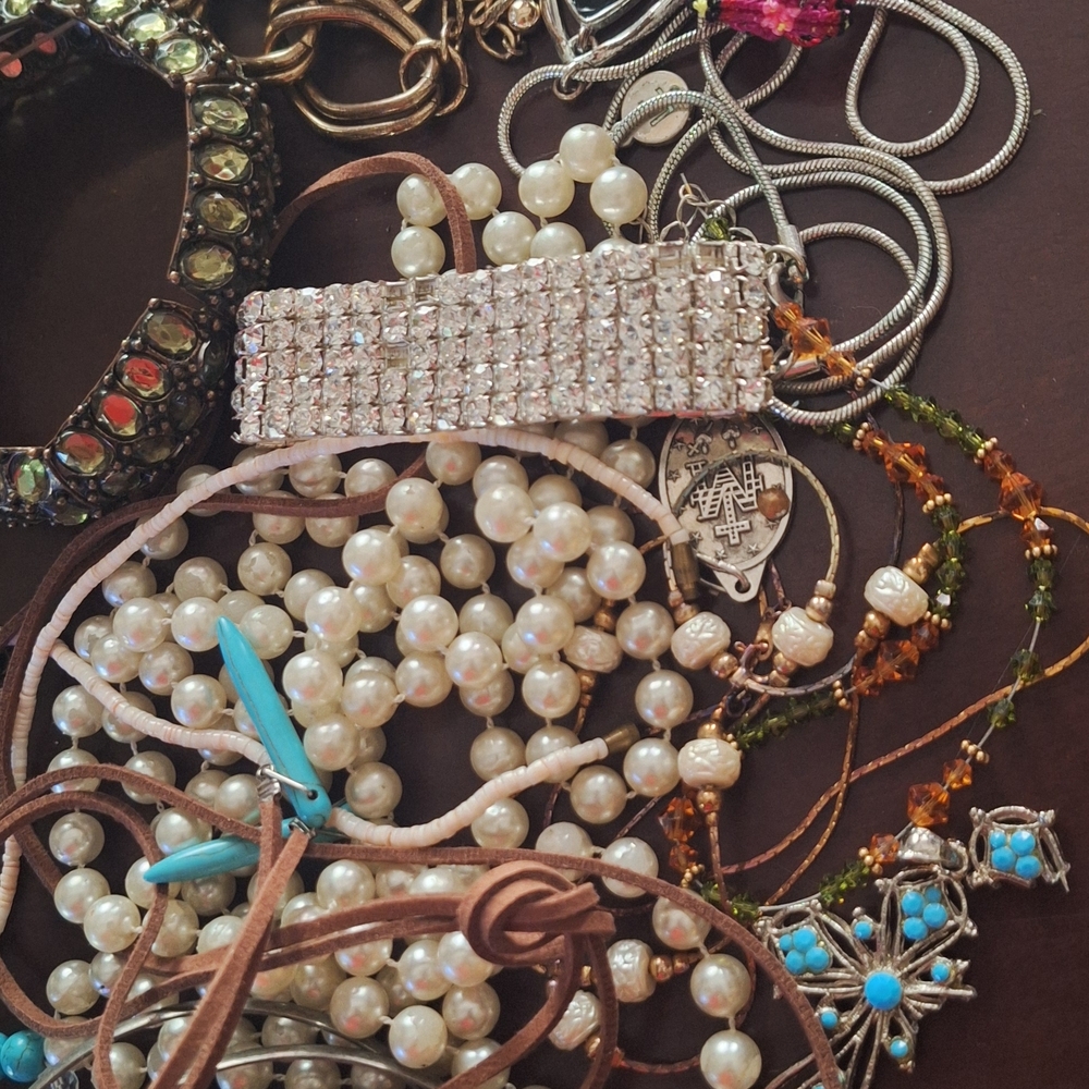 Crafter's Lot Of Necklaces And Bracelets For Repurpose.